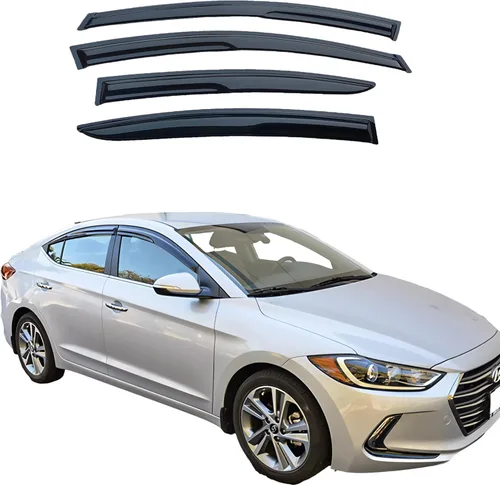 Miniatura 19 de Viseras adhesivas para ventana, protectores de lluvia compatibles con Honda Civic Hatchback 2022-2025, visera de ventilación lateral, deflector