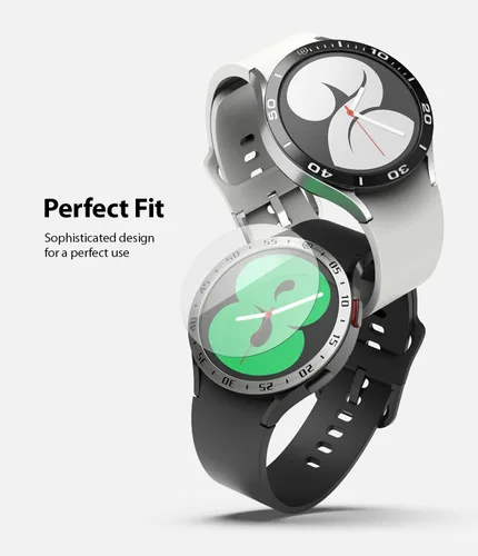 Miniatura 3 de Ringke Vidrio para bisel [4 unidades] Compatible con Samsung Galaxy Watch 4 Protector de pantalla (1.575 pulgadas), vidrio templado, dureza 9H