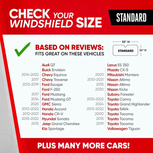 Miniatura 2 de Motor Trend Parasol para parabrisas para automóvil, camión y SUV, negro - Parasol plegable para ventana delantera, protección contra el calor