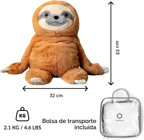 Miniatura 5 de Animal de peluche con peso para la ansiedad, calmante y reconfortante, 5 libras, perezoso de peluche con peso, animales de peluche para adultos