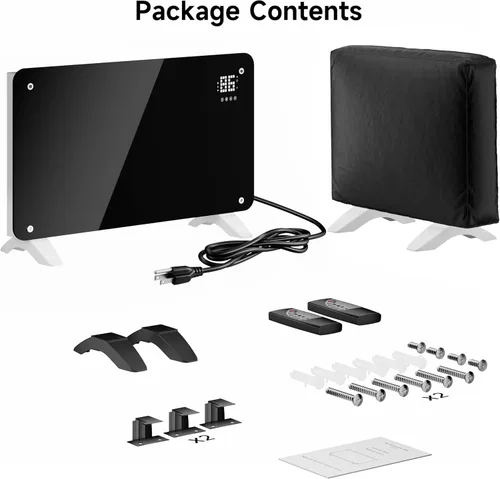 Miniatura 8 de SUNDATE Calentador de convección con control Wifi, calentador de espacio interior, calefacción eléctrica de 1500 W con control remoto, pantalla