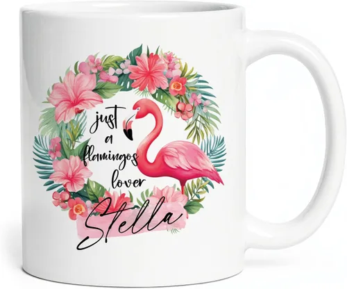 Miniatura 24 de Taza de flamenco personalizada 2023, Flock Of Flamingo Mug para cumpleaños de los amantes del flamenco, taza de café personalizada de flamenco