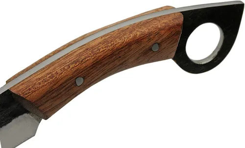 Miniatura 5 de Szco Supplies 9.5 "cuchillo de caza de hoja de seax con mango de madera de espiga completa con funda, marrón (HS-4442)