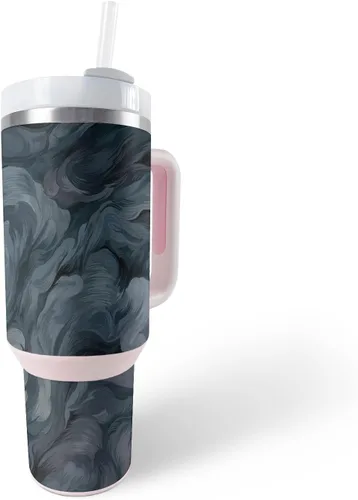 Miniatura 27 de MightySkins Skin - Vaso de vinilo compatible con Stanley The Quencher H2.0 FlowState de 40 onzas, color turquesa sólido, funda protectora, duradera