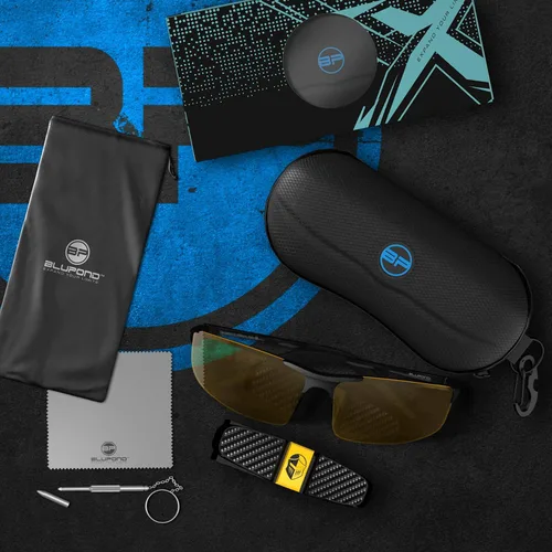 Miniatura 2 de BLUPOND Gafas amarillas para hombres y mujeres – Gafas de seguridad antiempañamiento semipolarizadas para protección ocular definitiva Lentes