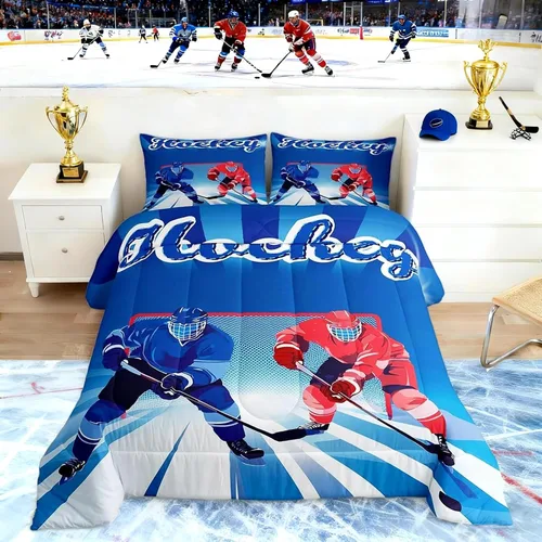 Miniatura 19 de Boy Basketball Comforter Set Twin Size,Ball Sport Games Bedding Sets 2Pcs for Girls Boys Teens Room Decor,Basketball Player Silhouette Duvet Insert