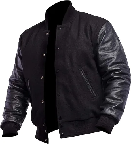 Miniatura 2 de Chaqueta unisex de béisbol universitario - Varsity Jacket Hombres Chaqueta de cuero Letterman Hombre