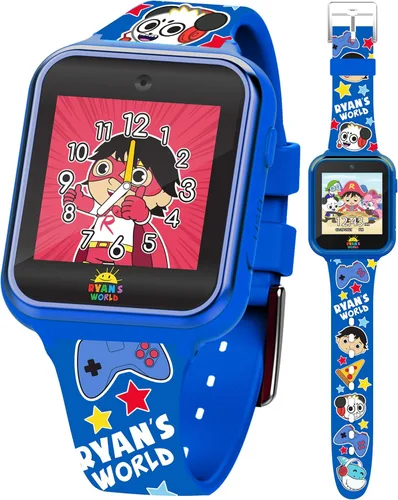 Ryan's World - Reloj inteligente para niños con pantalla táctil, cámara, grabadora de voz, podómetro, pantalla LED y herramientas de aprendizaje,