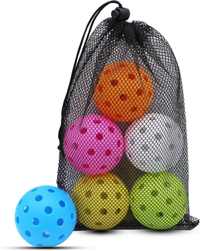 Magicorange Pickleball Balls, 40 Holes Outdoor Pickleballs, High Elasticity & Durable Pickle Balls for All Style Pickleball Paddles Multicolor