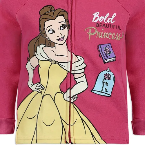 Miniatura 3 de Disney Princess - Conjunto de 2 piezas con capucha y manga larga con cremallera para niñas pequeñas