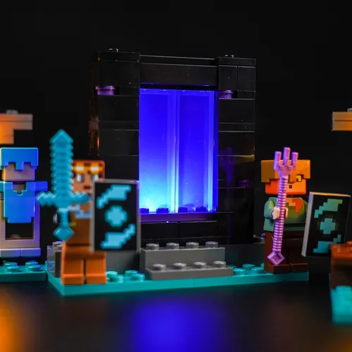 Miniatura 5 de Kit de luz LED mejorado para Lego Minecraft The Armory, compatible con Lego 21252, el mejor regalo para adultos (modelo no incluido)