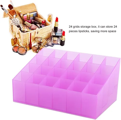 Miniatura 3 de Organizador de lápiz labial, 24 rejillas, organizador de maquillaje de lápiz labial, soporte para lápiz labial, organizador de brillo de labios