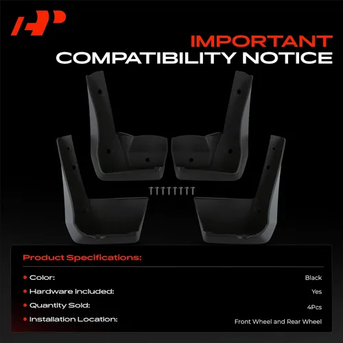 Miniatura 3 de A-Premium Aletas de barro compatibles con Honda Accord 2018 2019 2020 2021 2022 Sedán, no requiere perforación, protectores de lodo con accesorios