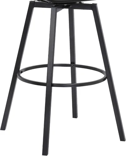 Miniatura 10 de Armen Living Athena - Taburete giratorio de madera de nogal de 27 pulgadas de altura de mediados de siglo, para encimera de isla de cocina en piel