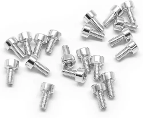 Miniatura 5 de 20pcs M3x6mm Tornillos de cabeza de zócalo 6063 Aluminio Hex Socket (Anodized Colors) (negro)