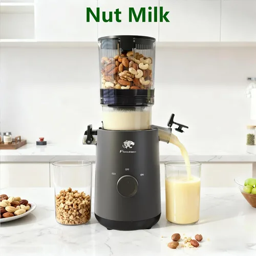 Miniatura 5 de Máquinas exprimidoras, exprimidor de prensa en frío con conducto de alimentación extra grande de 5.3 pulgadas y potente motor sin escobillas de CA