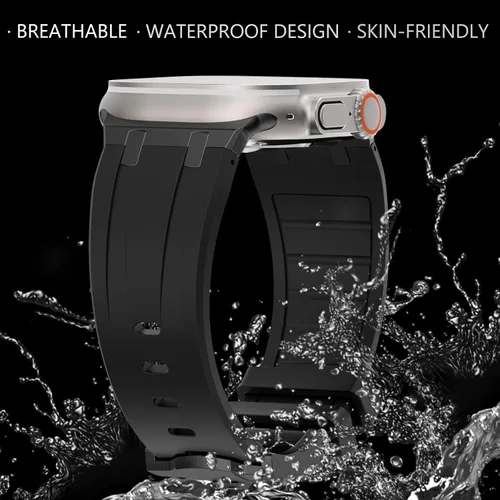 Miniatura 5 de NewWays AP - Correa de lujo para Apple Watch Ultra de 1.929 in 1.811 in 1.772 in 1.732 in 1.654 in 1.614 in 1.575 in 1.496 in para hombres