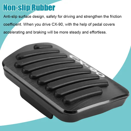 Miniatura 4 de LEXLEY 3 almohadillas antideslizantes de aluminio para pedal de freno de gas, cubiertas de pedal de acelerador sin perforación, solo para Mazda 2024