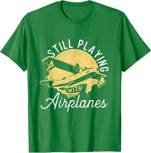 Miniatura 5 de Still Playing With Airplanes - Camiseta de control remoto RC Avión Piloto, Negro