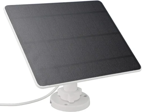 Panel solar de 12 W para cámara de seguridad al aire libre, panel solar USB IP65 con soporte ajustable para linterna de ventilador de timbre,
