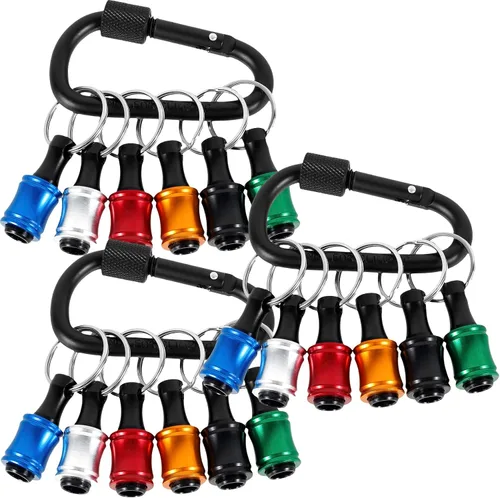 Llavero de herramientas con vástago hexagonal de 1/4 de pulgada, soporte de brocas de extensión portátil, adaptador de tornillo de taladro para