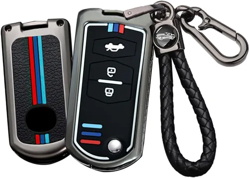 Miniatura 11 de ontto Funda de silicona para llavero compatible con Mazda 2 3 5 6 RX8 CX5 CX7 CX9 MX5 MPV Miata, plateado, Plata