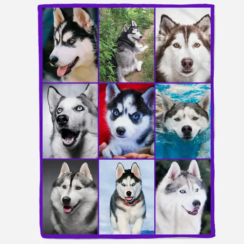 Miniatura 12 de Manta personalizada con collages de fotos, mantas personalizadas para familiares, amigos, perros o mascotas, utilizada como recuerdo y regalo, 1 1