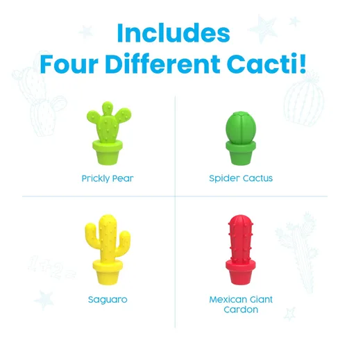 Miniatura 4 de hand2mind Cactus Counting Desert Juego de actividades matemáticas de diez marcos, contadores de colores para niños, materiales de matemáticas