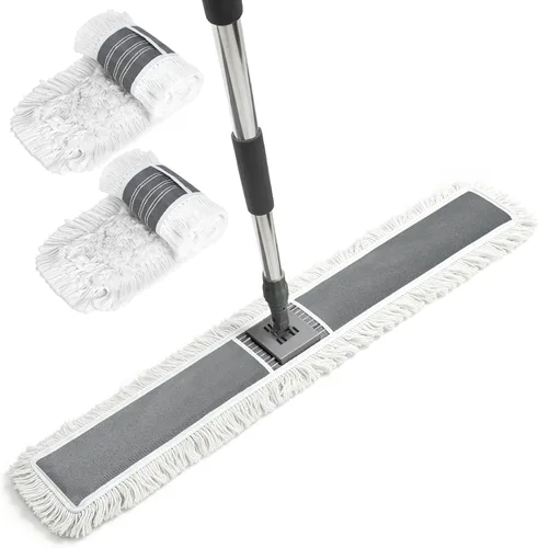 Miniatura 20 de Masthome Trapeador de microfibra extra grande para limpieza de pisos, trapeador plano de 16 pulgadas con 5 almohadillas para uso húmedo y seco, mopa