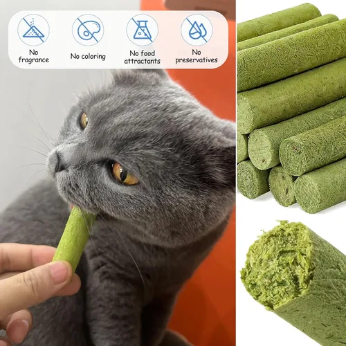 Miniatura 9 de Palitos de hierba para gatos de 50g para dentición, palitos de hierba para gatos deshidratados por congelación como snacks para gatos, golosinas