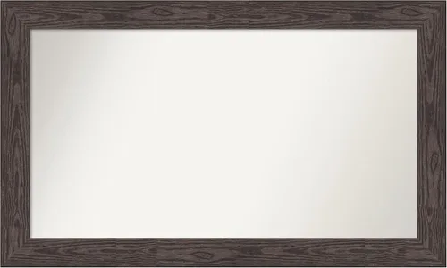 Miniatura 601 de Amanti Art Espejo personalizado, espejo de baño negro puente, espejo de pared o espejo de tocador de baño sobre el fregadero (26 x 26 pulgadas)