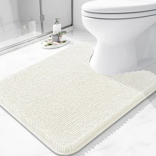 Miniatura 169 de Arotive Alfombras de baño de felpilla extrasuaves y absorbentes, de 24 x 16 pulgadas, lavables a máquina, parte trasera de goma antideslizante