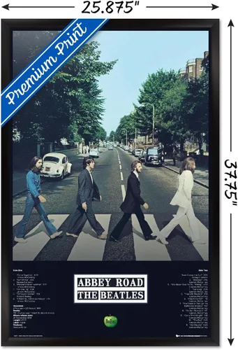 Miniatura 3 de Trends International Póster de pared de The Beatles de 24 x 36 pulgadas, álbum de la abadía, 24 x 36 pulgadas, versión enmarcada en negro