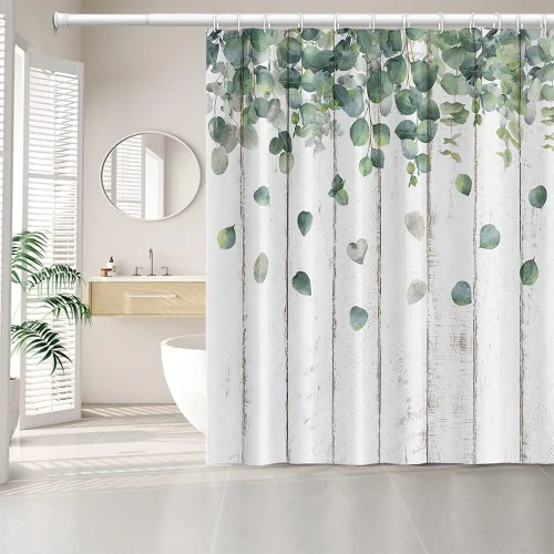 Miniatura 8 de Cortina de Ducha Floral Bohemia Negra Flores de Mediados de Siglo Botánica Moderna Elegante Estética Cortina de Ducha para Decoración de Baño