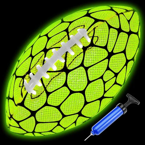 Miniatura 10 de Jasonwell Fútbol que brilla en la oscuridad - Fútbol luminoso de agarre fuerte para niños, adolescentes, jóvenes, adultos, juguete de deportes al
