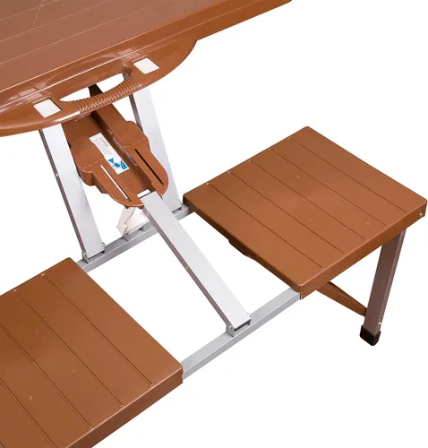 Miniatura 4 de Stansport Combo de mesa de picnic y paraguas - marrón