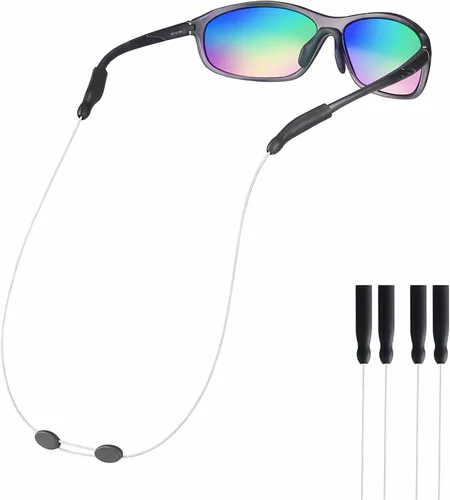Miniatura 10 de Correa ajustable para lentes, correa antideslizante de 20 pulgadas para lentes de sol para hombres, mujeres, niños, soporte para anteojos sin cola