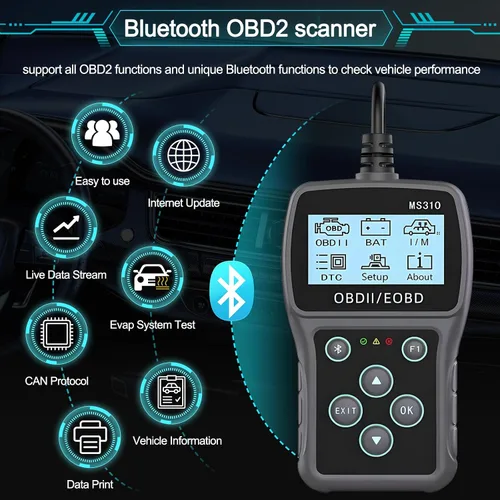 Miniatura 6 de Escáner OBD2 Bluetooth para Coche: Herramienta de Diagnóstico de Coche para Comprobar y Borrar Códigos de Error con Probador de Batería