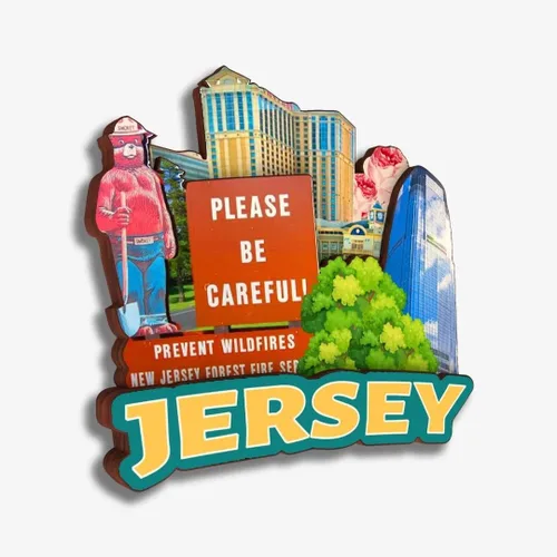 Miniatura 9 de Cape May - Imán de nevera de Nueva Jersey Estados Unidos América, colección de madera, madera 3D, hecho a mano, recuerdos de la ciudad de viaje
