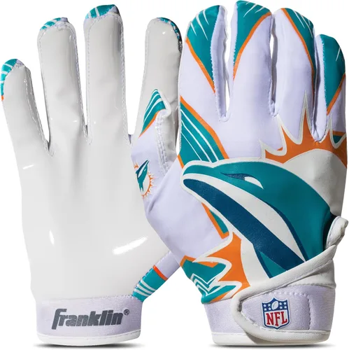 Miniatura 37 de Franklin Sports - Guantes de receptor de fútbol americano juvenil de la NFL, par de guantes de fútbol para niños con logotipos de equipos de la NFL