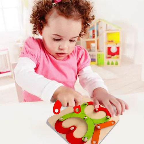Miniatura 7 de Kizh Juego de actividades de construcción de letras y números de madera, juguetes educativos preescolares, reconocimiento de color, juego