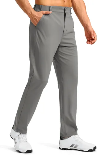 Miniatura 2 de Soothfeel Pantalones de golf para hombre con 5 bolsillos, ajustados, elásticos, casuales, de viaje, pantalones de trabajo para hombre