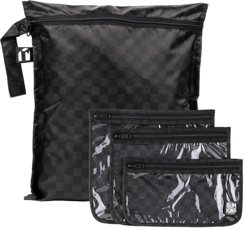 Miniatura 9 de Bolsa impermeable húmeda Bumkins y bolsas de mano húmedas secas para bebé, viaje, traje de baño, pañales de tela, piezas de bomba, piscina, ropa