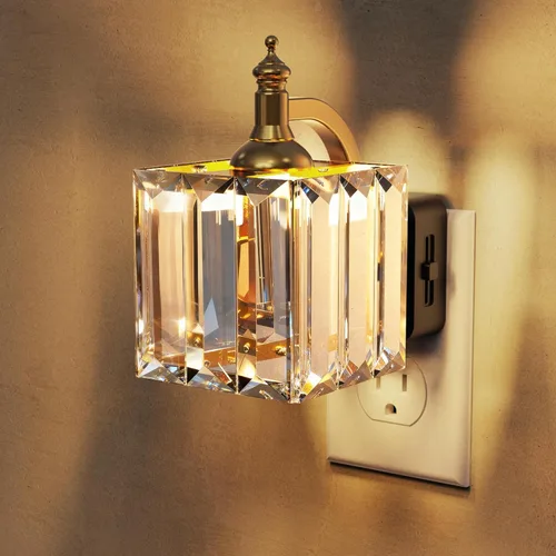 Miniatura 24 de Luces nocturnas que se enchufan a la pared, luz nocturna que cambia de color con enchufe giratorio, sensor de luz del atardecer al amanecer y brillo