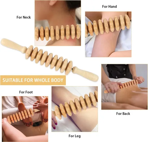 Miniatura 3 de 2 herramientas de madera Gua Sha, herramienta de drenaje linfático, herramientas de masaje de terapia de madera, herramientas manuales Gua Sha