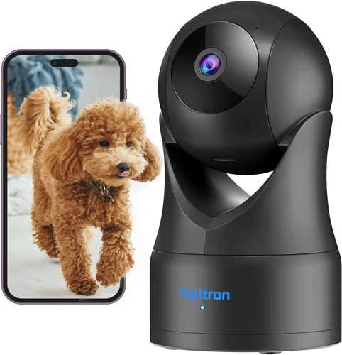 Miniatura 4 de owltron Cámara de seguridad para interiores, 360 cámaras caseras panorámicas/inclinables con detección de movimiento, cámara para mascotas