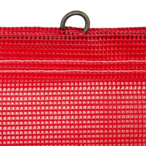 Miniatura 5 de VULCAN Bandera de seguridad con lazo de alambre, color rojo brillante, construcción de poliéster recubierto de vinilo, 18 x 18 pulgadas, paquete