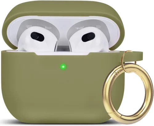 Miniatura 79 de Funda de silicona con flores compatible con AirPods Pro 2019, Gawnock - Funda suave y flexible para imprimir para mujeres y niñas con llavero - Flor