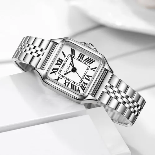 Miniatura 3 de Classic Relojes cuadrados de mujer con números romanos, de vestir, informal