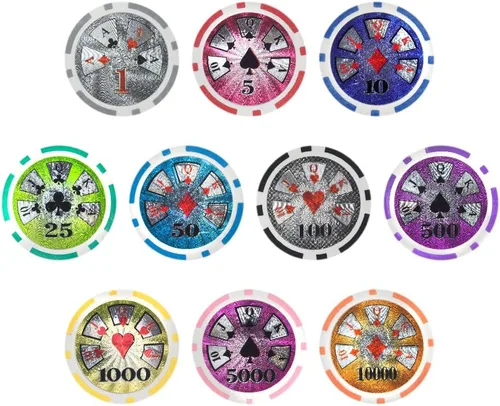 Miniatura 4 de Brybelly Las Vegas Casino Poker Chip Heavy 0.49 oz Clay Composite – Paquete de 50